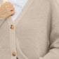 Button Down V-Neck Long Sleeve Cardigan