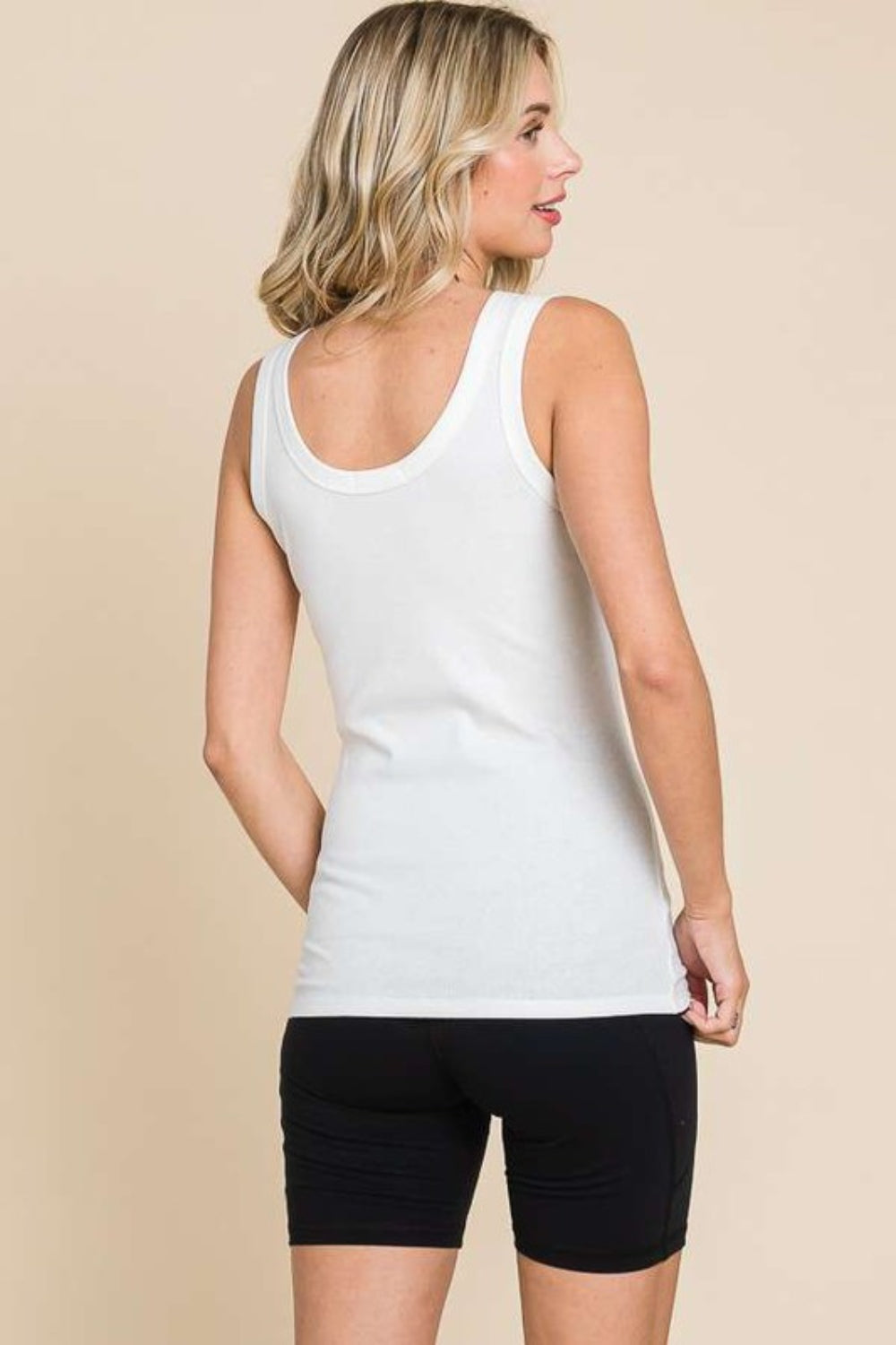 Culture Code Full Size Ribbed Scoop Neck Tank *