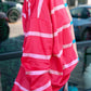 Plus Size Color Block Round Neck Long Sleeve Top