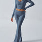 Devine Ruched Long Sleeve Top and Pants Set