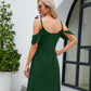 Ruffled Scoop Neck Mini Dress