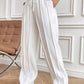 Drawstring Elastic Waist Pants with Pockets