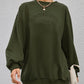 Stereoscopic Letter Round Neck Long Sleeve Sweatshirt