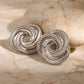 Stainless Steel Volution Stud Earrings