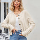 Button Down Exposed Seam Cardigan