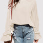 Round Neck Double-Layered Flounce Sleeve Top