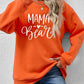 Letter Graphic Round Neck Long Sleeve Sweatshirt