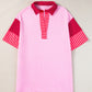Color Block Johnny Collar Half Sleeve Dress