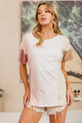 BiBi Color Block Short Sleeve T-Shirt *