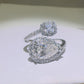 2 Carat Moissanite 925 Sterling Silver Bypass Ring
