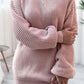 Boat Neck Long Sleeve Mini Sweater Dress