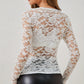 V-Neck Long Sleeve Lace Top