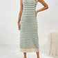 Round Neck Sleeve Midi Knit Dress