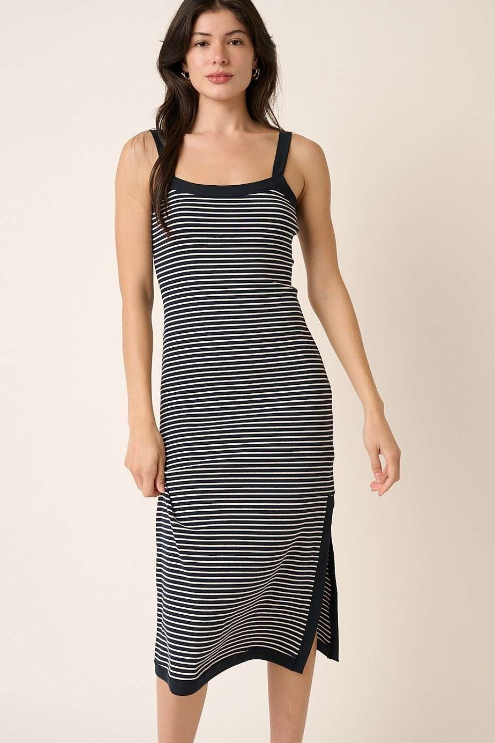 Mittoshop Contrast Striped Midi Cami Dress *