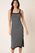 Mittoshop Contrast Striped Midi Cami Dress *