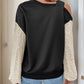 Perfee Sequin Asymmetrical Neck Long Sleeve Sweatshirt