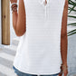 Sara Mia Swiss Dot Round Neck Tank