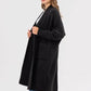 Pocketed Open Front Long Sleeve Longline Cardigan