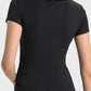 Notched Short Sleeve Active T-Shirt
