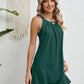 Eyelet Grecian Neck Mini Dress