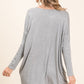 BOMBOM Round Neck Long Sleeve Oversized Top