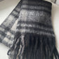 Fringe Plaid Polyester Scarf