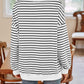 Lovelet Striped Round Neck Long Sleeve Sweatshirt