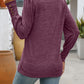 Full Size Decorative Button Round Neck Long Sleeve T-Shirt