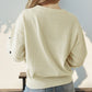 Perfee Heart Round Neck Long Sleeve Knit Top