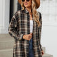 Plaid Collared Neck Long Sleeve Shirt