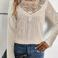 Lace Eyelet Long Sleeve Top
