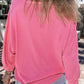 Texture V-Neck Long Sleeve Top