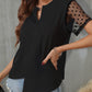 Color Block Notched Short Sleeve T-Shirt
