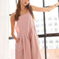 ADORA Square Neck Wide Leg Overalls with Pockets