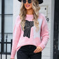 Bow Round Neck Dropped Shoulder Sweater