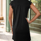 Lace Detail Cap Sleeve Mini Dress
