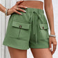 Beautiful Bea Tied Elastic Waist Shorts with Pockets