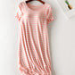 Full Size Striped Round Neck Short Sleeve Dress
