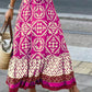 Geometric Elastic Waist Maxi Skirt