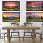 Mountain Sunset With Wildlife Digital Art in SVG PNG File Formats