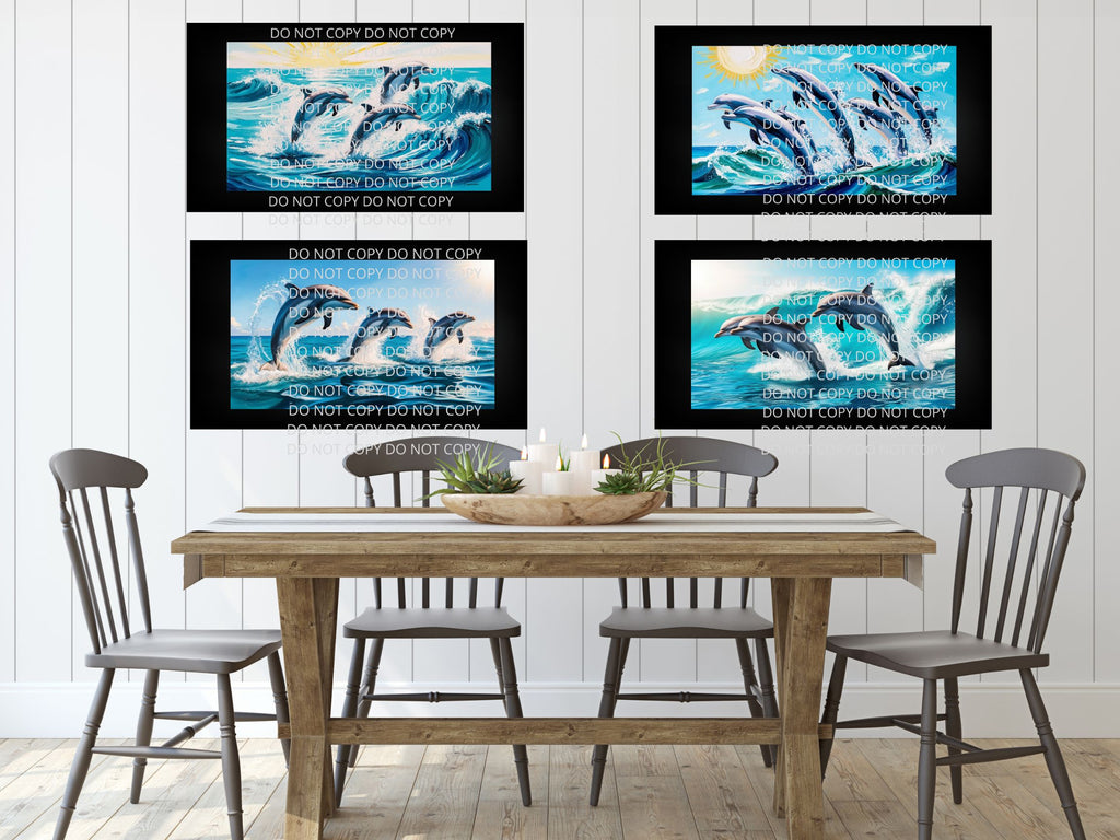 Dolphin Digital Art in PDF SVG PNG File Formats