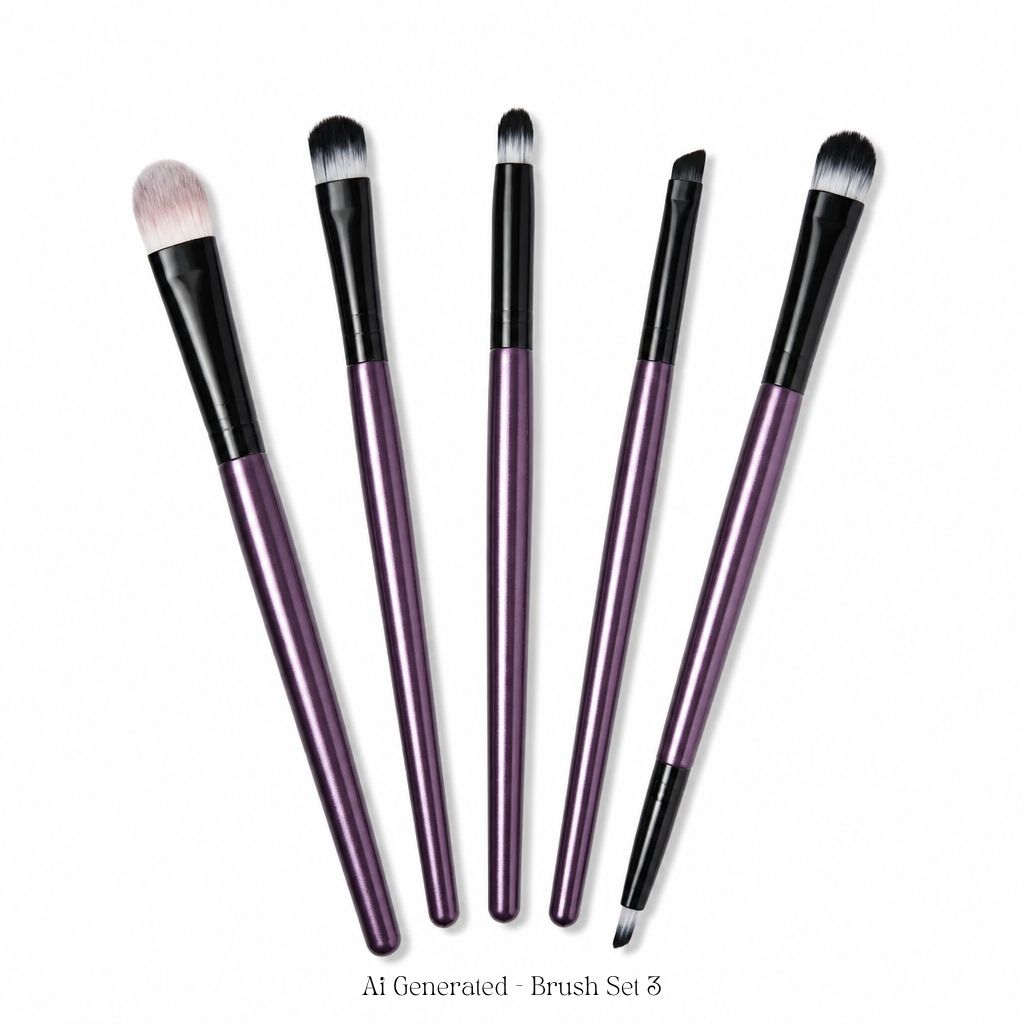 20-Piece Professional Makeup Brush Set – Purple