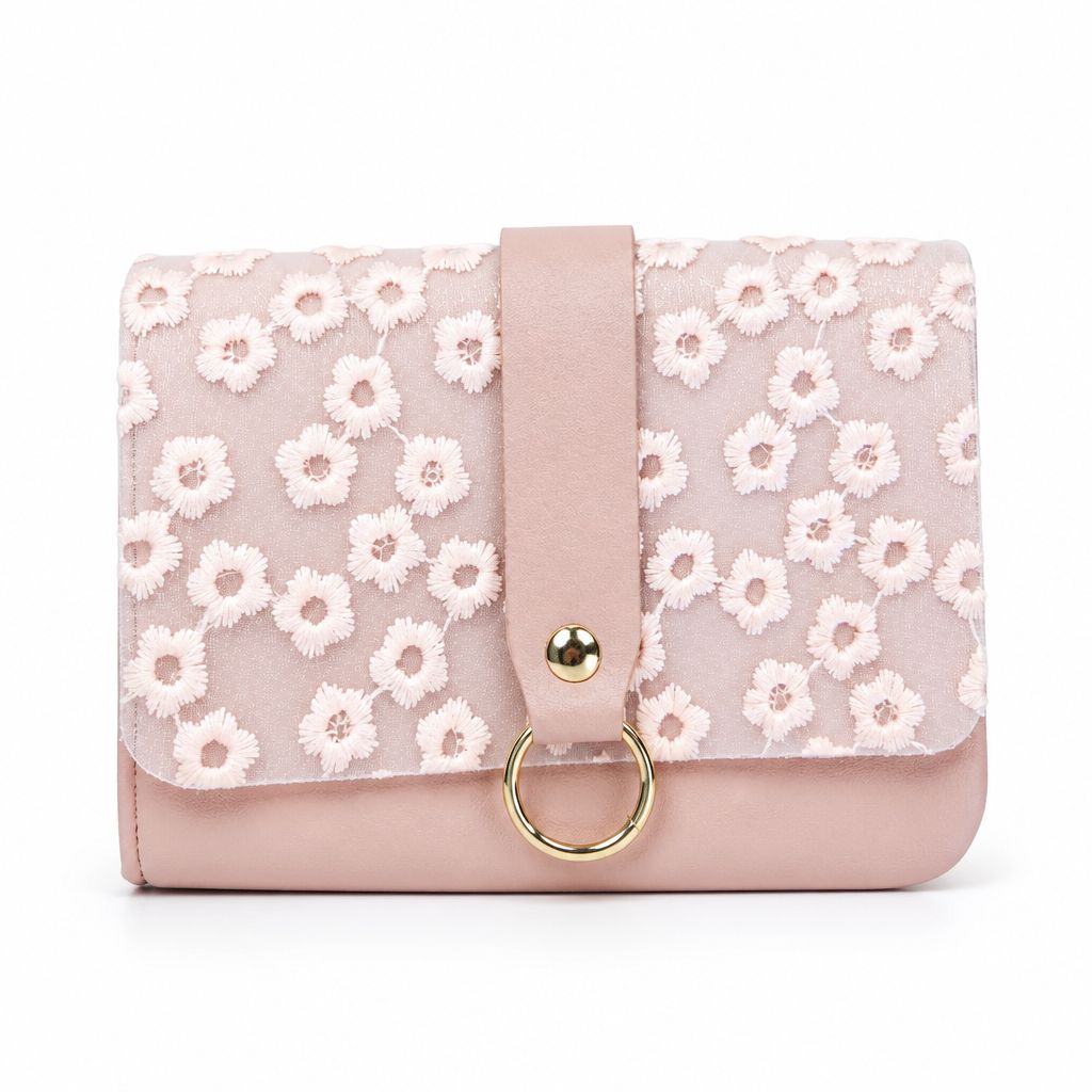 Pink Floral Travel Case with Rose Quartz Facial Roller &amp; Rose Quartz Gua Sha Set