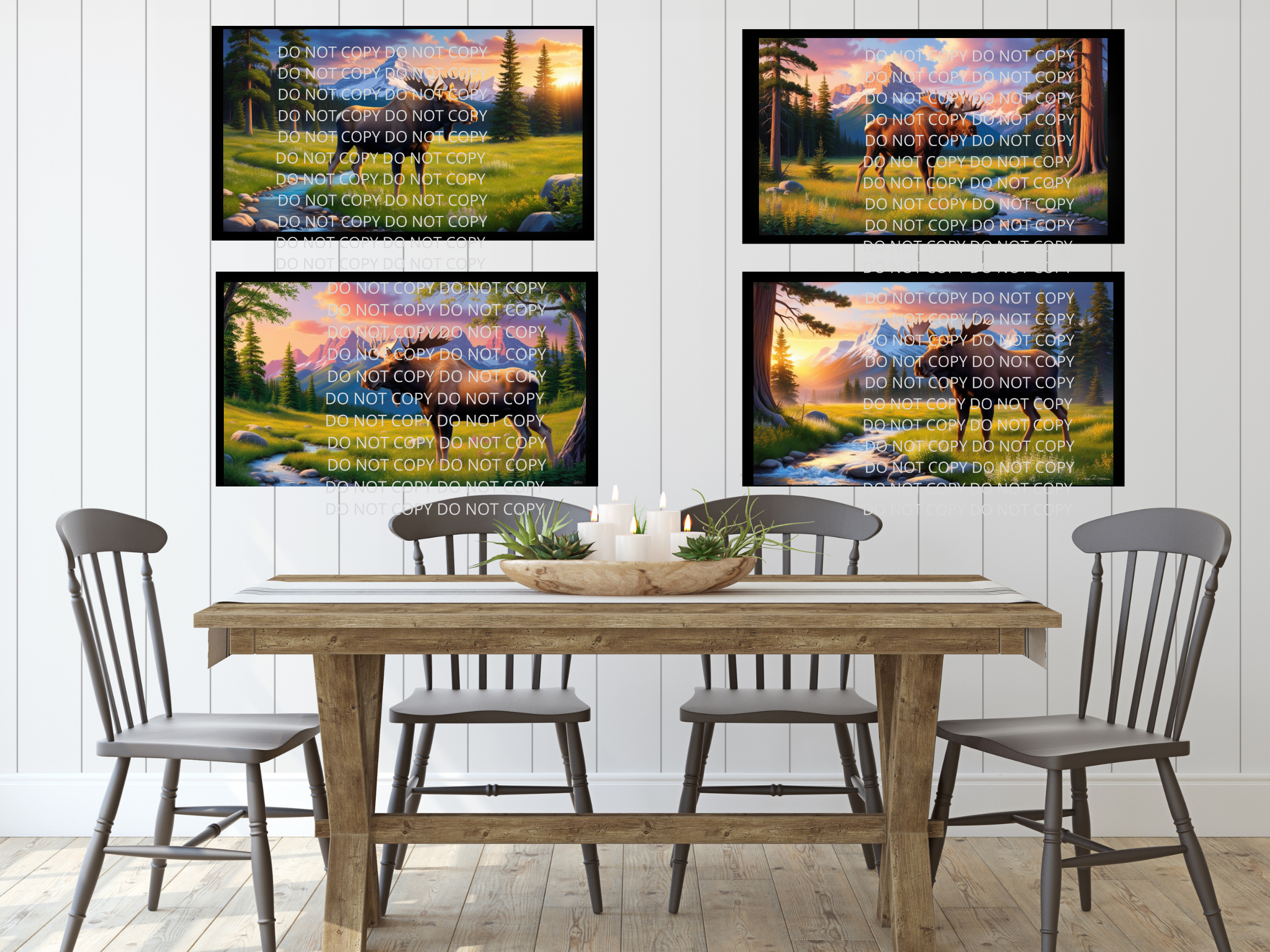 Single Moose With Scenery Digital Art in PDF SVG PNG File Formats