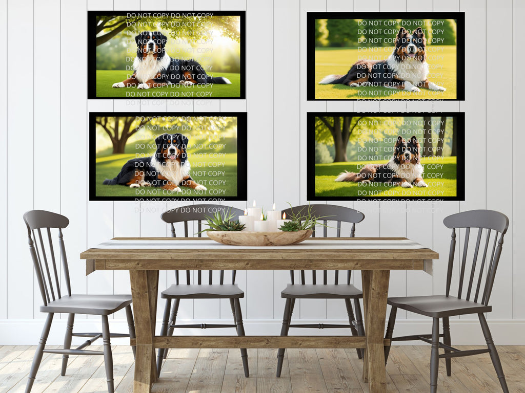 Bernese Mountain Dog Digital Art in PDF SVG PNG File Formats