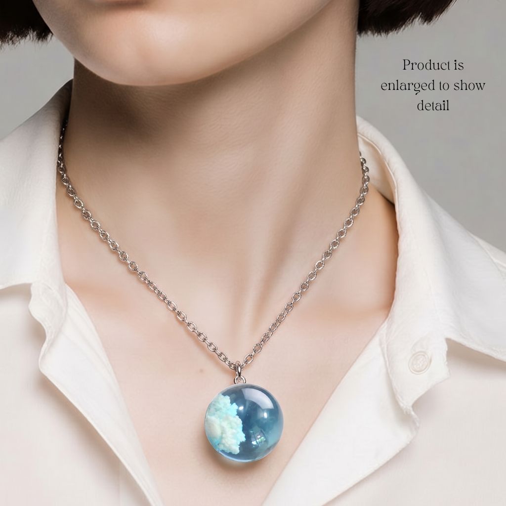 Women's Silver Cloud Necklace – 18-Inch Chain