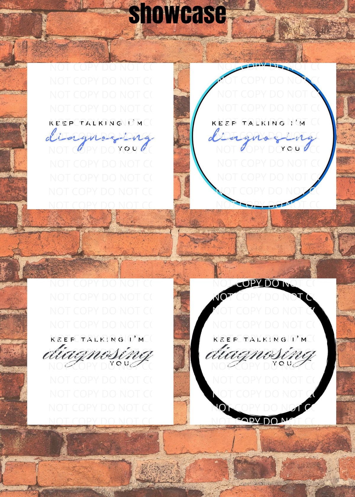 "Keep Talking I'm Diagnosing You" Printable Sticker Collection – 17 Multi-Style Sheets, 6 High-Quality File Formats Instant Download