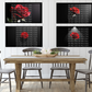 Red Rose with Black Background Digital Art in PDF SVG PNG File Formats