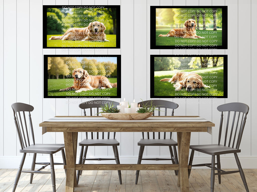 Golden Retriever Digital Art in PDF SVG PNG File Formats
