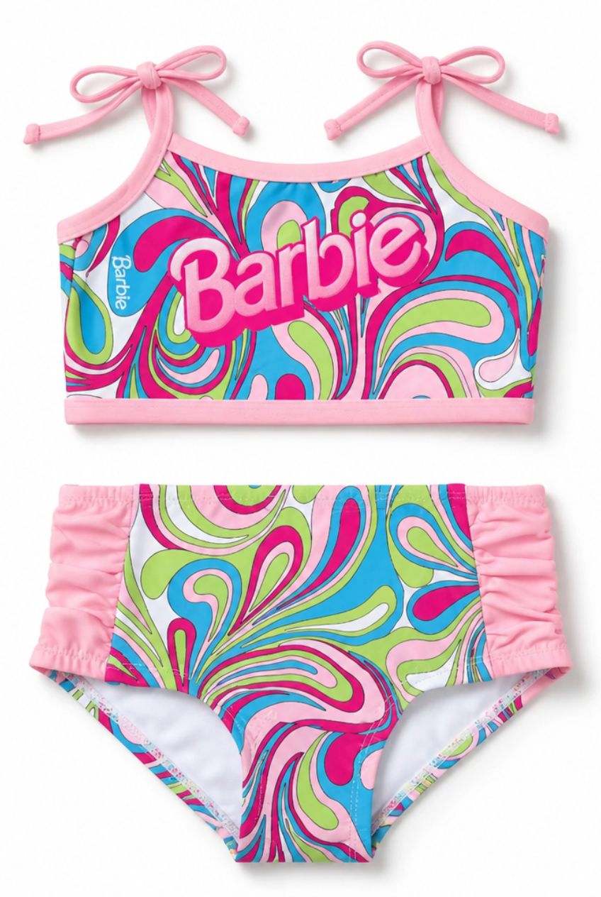 Toddler Mini Barbie Girl 2-Piece Bikini Swim Set – Size 4T